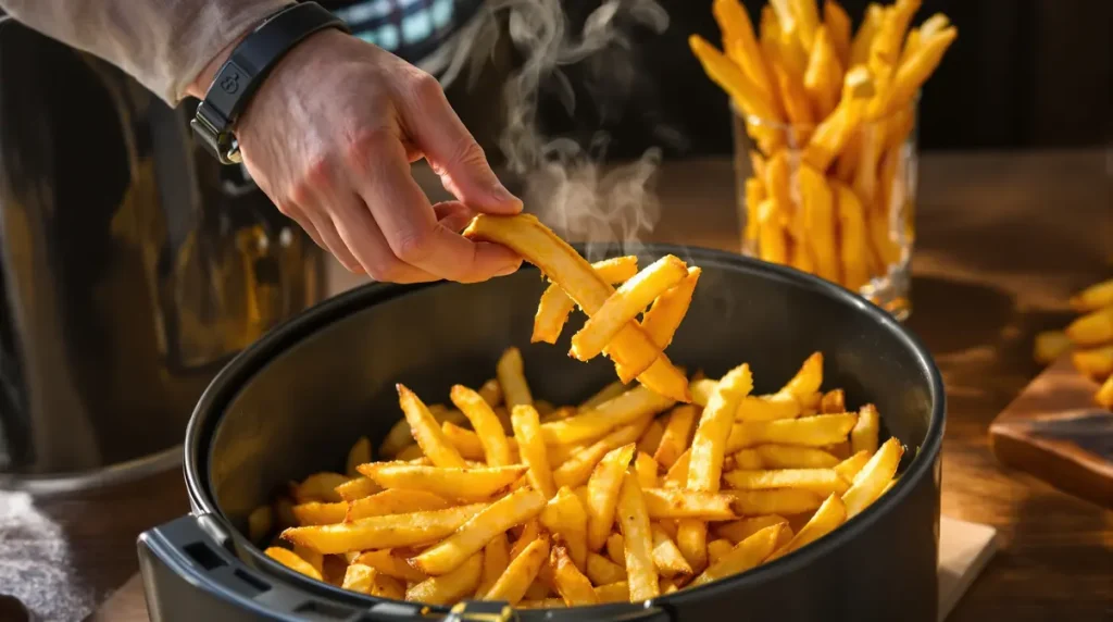 Frites Airfryer ultra croustillantes : l'astuce simple de l'eau chaude qui change tout à chaque cuisson (si seulement je l'avais su plus tôt)